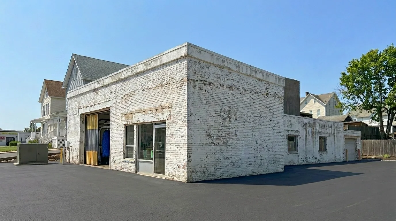 Worn exterior before renovation